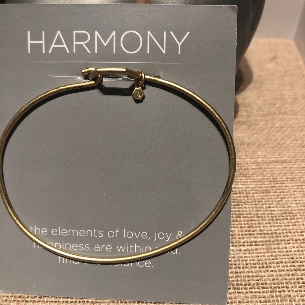OrigamiOwl Harmony matte Goldtone bangle bracelet